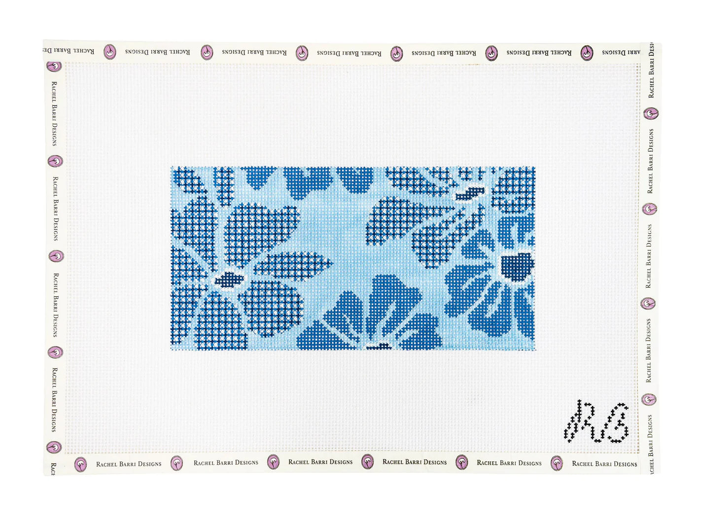 Gingham Blooms- Blue