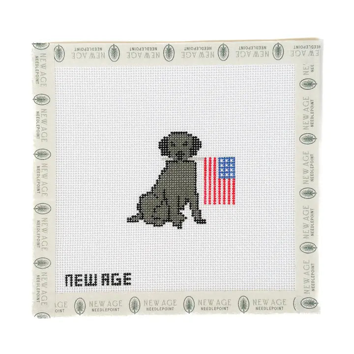 Patriotic Black Lab
